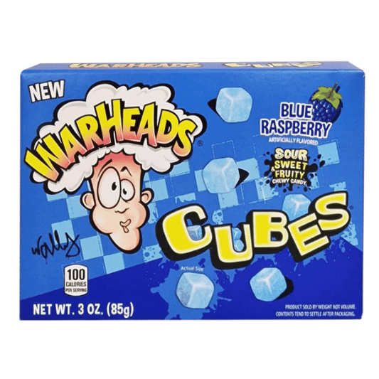 Warheads Blue Raspberry Cubes 85g